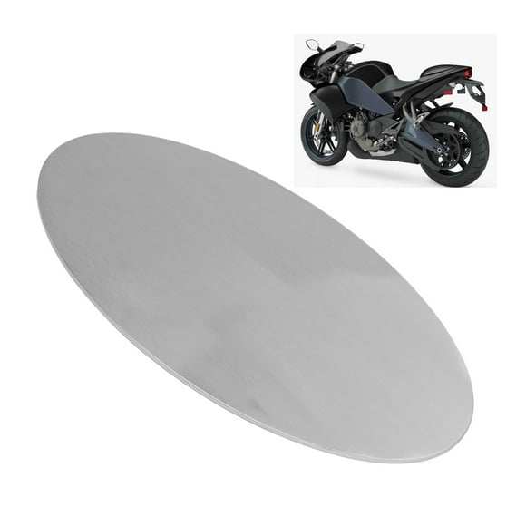 Motorcycle Oval Number Plate, Aluminum Rustproof Custom License Plate, Easy Installation, DIY Design, Personalized Style, with Brushed Finish, for Motorcycle Rider