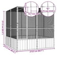 thumbnail image 6 of vidaXL Bird Cage Anthracite 84.1"x85.6"x83.3" Galvanized Steel, 6 of 6