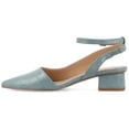 thumbnail image 3 of Journee Womens Keefa Pointed Toe Low Block Heel Pumps, Widths Available, 3 of 10