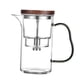 thumbnail image 4 of Tetera de vidrio con infusor de té suelto extraíble, taza separadora de té y agua, 550 ml Mango negro, 4 of 9