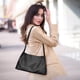 thumbnail image 3 of Bolsos Hobo Bag Kattee de piel para mujer, color negro, 3 of 9