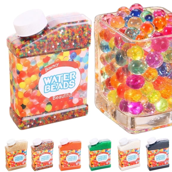 50,000 Water Beads for Vases, 9oz Bottle Water Gel Beads, Expandable Water Beads Vase Filler, Colorful Jelly Balls for Plant Hydroponics Wedding Table Decoration