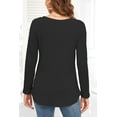 thumbnail image 6 of Womens Casual Long Sleeve Shirt Crewneck Twist knit Loose Tunic Tops, 6 of 7