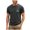 Grey, variant on Heavyweight T Shirts Men's Ribbed Crew Neck Regular Fit Center Logo T Shirt Black,S