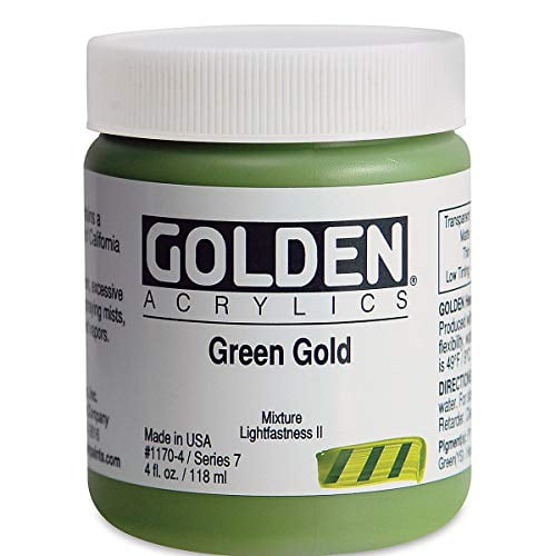 Peintures de Couleur Acrylique pour Corps Lourd 4 Oz Couleur : Vert Or