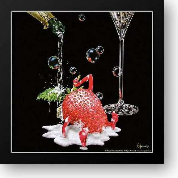 Bubbly Bath 16x16 Framed Art Print by Godard, Michael