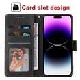 thumbnail image 3 of Funda de cuero con tapa magnética para iPhone, carcasa con tarjetero para iPhone 15 Pro Max 14 Plus 13 Mini 12 11 SE 2022 2020 X XS XR XS Max 8 7 6 6s, 3 of 4