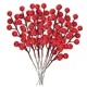 thumbnail image 3 of 1-10 piezas de bayas de simulación navideña, 14 bayas, flores artificiales, frutas, cerezas, plantas, decoración para fiesta de Navidad en el hogar, regalo DIY, 3 of 5