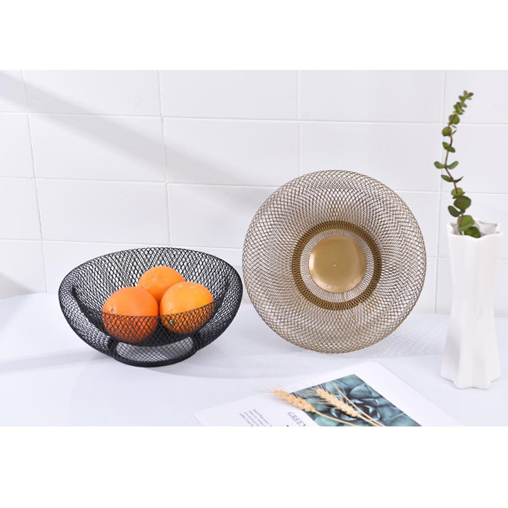 Axioma Fruit Basket Round Fruit Basket Metal Fruit Bowl Vegetable Black