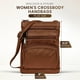 thumbnail image 3 of Bolso bandolera de piel Krediz para mujer con correa ajustable, 3 of 8