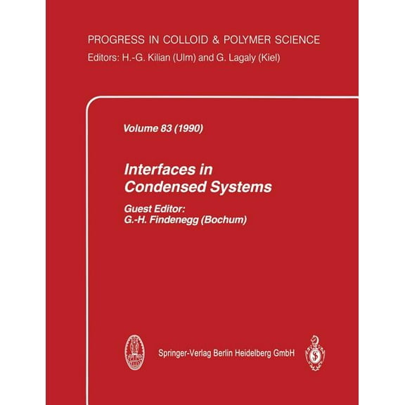 Progress in Colloid and Polymer Science Interfaces in Condensed Systems, Book 83, (Paperback)