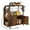 Brown, variant on ModFusion 36" Modern Rolling Kitchen Island Cart with Power Outlet, Microwave Stand, Spice Rack, Open Shelves & Swivel Casters – Kitchen Serving & Storage Cart