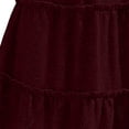 thumbnail image 5 of Wyobmus Women's Boho Flowy Maxi Skirt Summer Casual Elegant Layered Tiered Skirt High Elastic Waist A Line Long Skirts Burgundy, 5 of 8