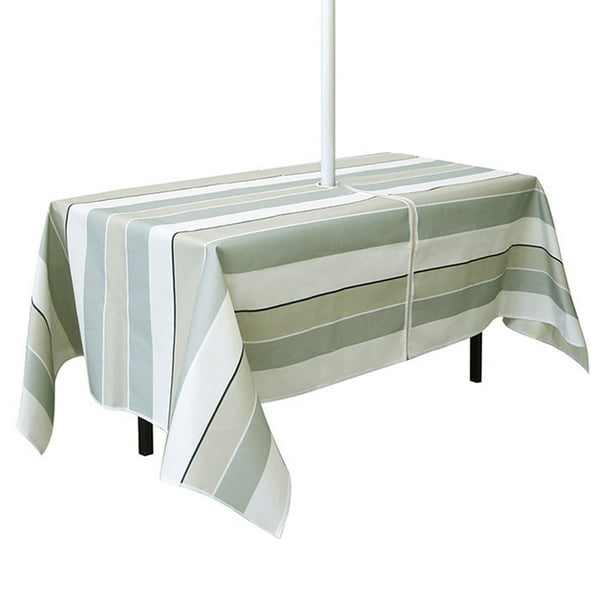 Square Rectangle Patio With Umbrella Hole Durable Table Cover Outdoor Tablecloth Com Umbrella Hole Durable Table, Rectangular Patio Table Cover With Umbrella Hole