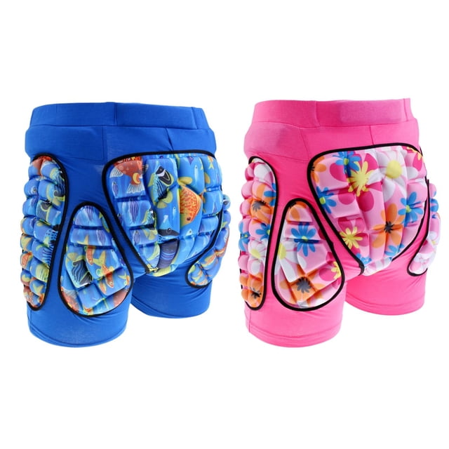 Pantalones cortos acolchados Baoblaze Almohadillas protectoras de cadera de esquí 2 piezas
