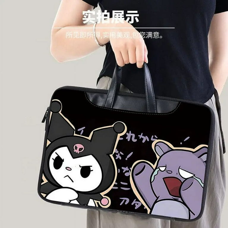 GQ Sanrio anime series Kuromi black laptop bag iPad air14 11 14 16 inch hello kitty female cartoon cute storage bag surprise gift