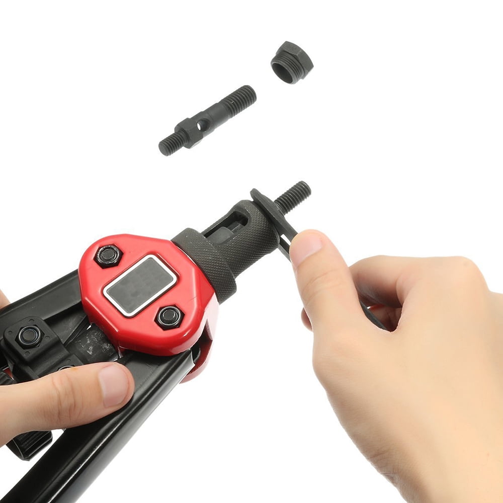 iMeshbean Rivet Nut Tool, 13" Hand Rivet Nut Tool with 11PCS Mandrel Metric M3 M4 M5 M6 M8 M10 M12; SAE 10-24, 1/4-20, 5/16-18, 3/8-16, Ergonomically Design, Rivet Nut Setter Kit
