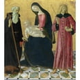 thumbnail image 2 of Neroccio De' Landi 12x13 Gold Ornate Wood Frame and Double Matted Museum Art Print Titled - Madonna and Child with Saint Anthony Abbot and Saint Sigismund (C. 1490-1495), 2 of 4