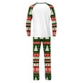 thumbnail image 4 of Yuaguia Family Matching Christmas Pajamas Set, Long Sleeve Raglan Top and Pants Holiday Sleepwear, Green Festive Loungewear, Xmas Gifts Pjs for Party Photo, Men 3XL, 4 of 5