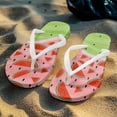 thumbnail image 3 of Psesaysky Women's Flip Flops with Watermelon Pattern Versatile Comfortable Cute Flats Sandals for Summer Size 5-9, 3 of 7