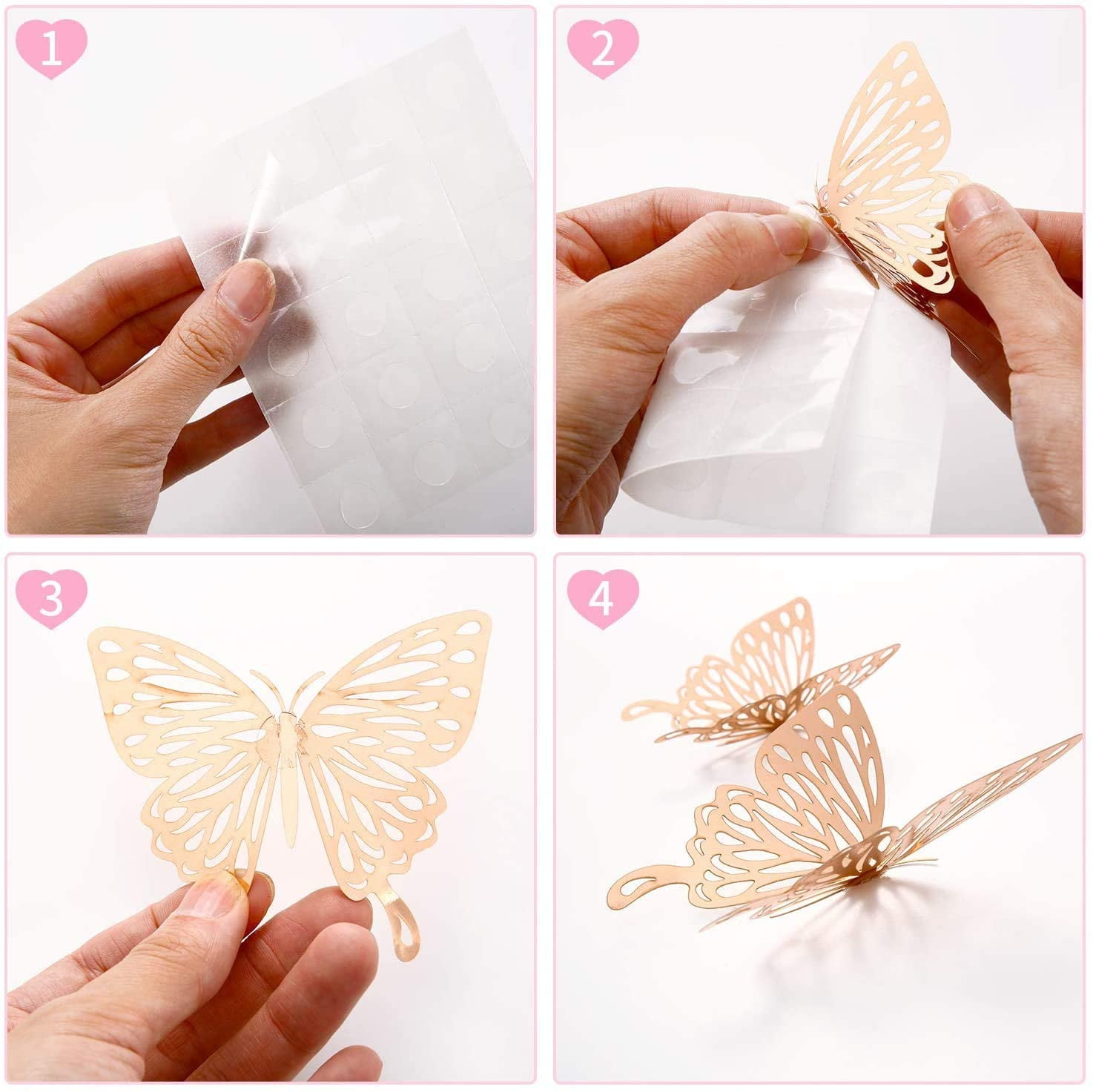 Gold Butterfly Decals