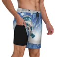thumbnail image 3 of Haiem Christmas Snowman In The Snow Mens Swim Trunks with Compression Liner 2 in 1 Swimming Shorts Stretch Swimwear Quick Dry,Board Shorts-XX-Large, 3 of 9