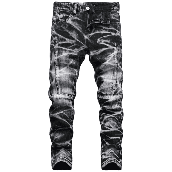Boy's Skinny Jeans Slim Fit Ripped Destroyed Distressed Fashion Denim Jean Pants Black 14