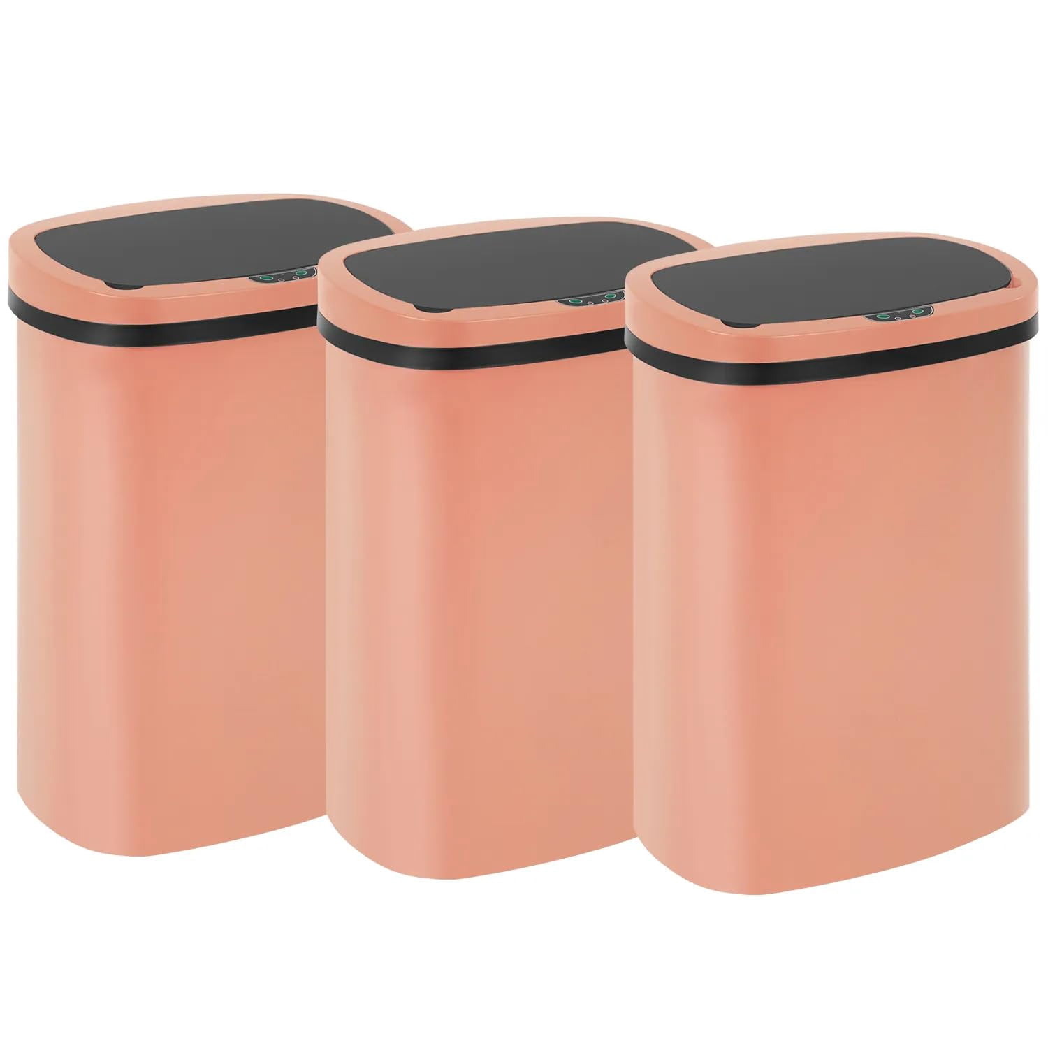 CL.HPAHKL 13 Gallon Kitchen Trash Can, Motion Sensor Trash Can 50 Liter High-Capacity Automatic Trash Cans Touchless Broken-Resistant Plastic Garbage Can with Lid for Home Kitchen Office (3, Pink)