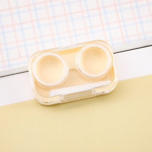 Kumdkd Contacts Lens Case 2.6x1.65in, Portable Travel Contact Lens Storage Box with Double Compartments & Tool Slot, Compact Leakproof Holder for Daily Use, Gym, Business Trips