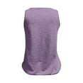 thumbnail image 5 of Goodeals Womens Sleeveless V Neck Tank Tops Yoga Sport Camisoles Summer Loose Solid Color Shirts Banded Bottom(Purple,XXL), 5 of 5