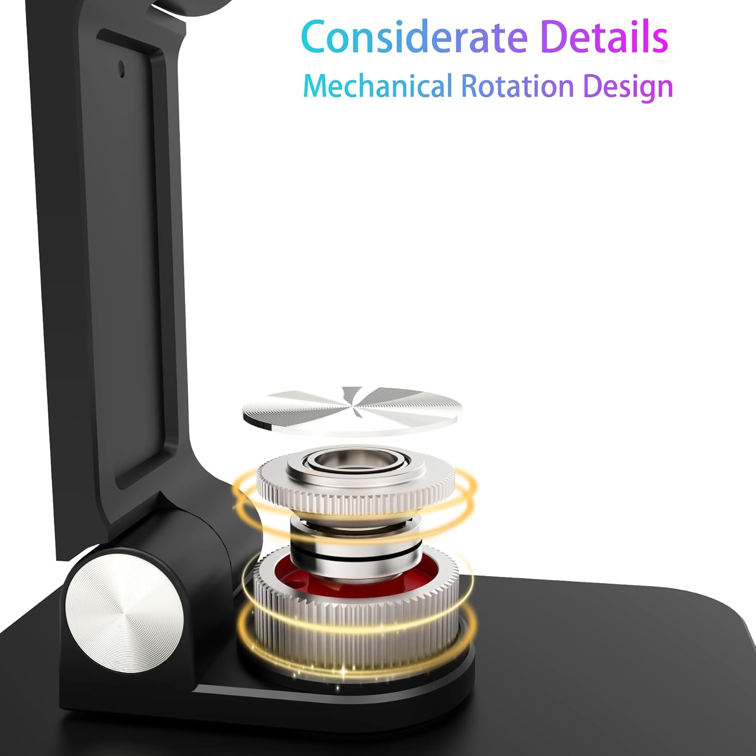NEOYFC for 360 Rotating Cell Phone Stand,Folding Phone Stand,Adjustable Height and Angle Foldable Cell Phone Stand Holder for Desk, Taller for iPhone Stand Compatible with iPad Smartphones Tablet