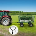thumbnail image 4 of REDCAMP Steel Mesh Deck Rolling Wagon Cart, Heavy Duty Garden Utility with 900lb Capacity, Green, 4 of 9