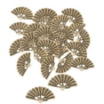 thumbnail image 2 of 50 piezas de abalorios Vintage en , colgantes semicircures para manualidades DIY, horquil, , colr, fabricación Bronce antiguo Macarena Encantos en forma de abanico, 2 of 7