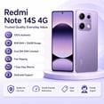 thumbnail image 2 of Xiaomi Redmi Note 14S 4G 256GB ROM 8GB RAM Dual Sim GSM Unlocked - Aurora Purple, 2 of 11