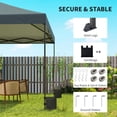 thumbnail image 5 of Outsunny 10 x 10 ft Pop Up Canopy Tent with One Push Setup, Easy Setup Outdoor Portable Instant Canopy Shelter w/ Roller Bag, Sandbags, Dark Gray, 5 of 9