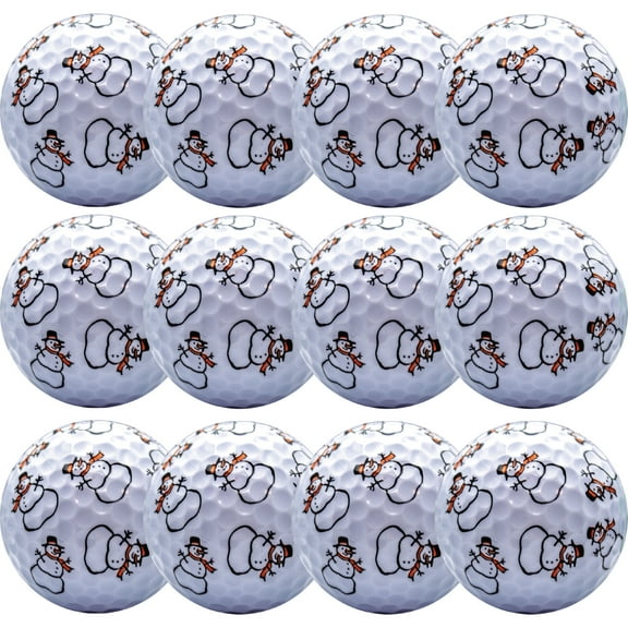 Snowman Fullwrap Golf Balls, 12 Pack by GBM GOLF