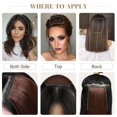 thumbnail image 6 of Short Hair Extensions Clip in Human Hair 1PCS 2 Clips Balayage Clip in Hairpieces Remy Hair For Women with Short Hair Adding Hair Volume 10g, 6 of 9