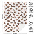 thumbnail image 5 of Football Bow White Pattern Soft Sherpa Fleece Throw Blanket, Warm Cozy Plush Blanket for Sofa Bed Couch, All Season, 30"x40", 5 of 5