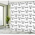 thumbnail image 5 of Ambesonne Black and White Shower Curtain, Panda Bow Tie, 69"Wx84"L, Black White, 5 of 5