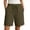 *Army Green, variant on Women's Linen Cotton Drawstring Elastic Waist Shorts, Casual Summer Beach Shorts with Pockets White,Women's Plus L