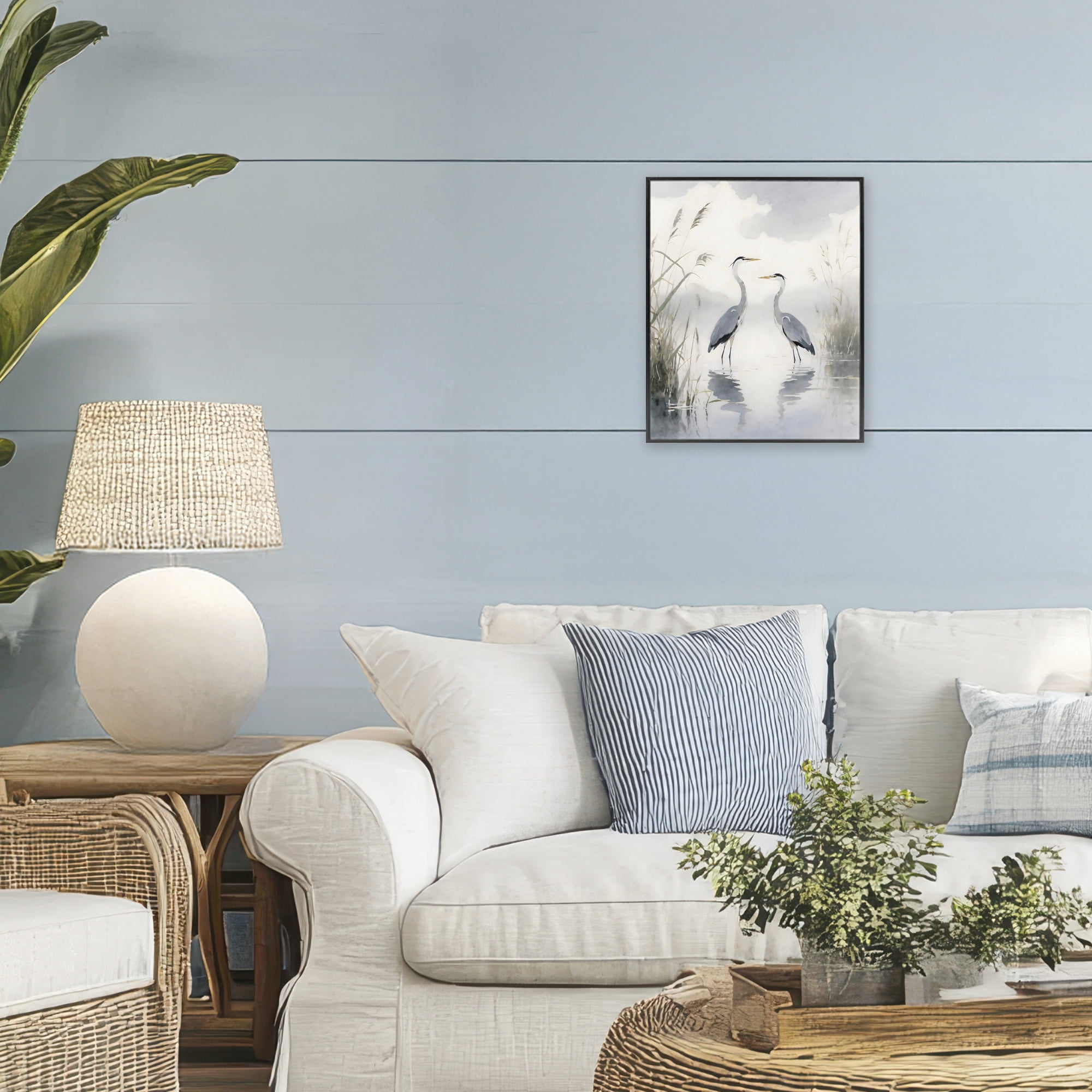 Stupell Industries Serene Wetlands Heron Reflections Black Framed Giclee Art, design by Creative Studio