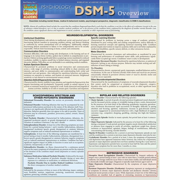 Pre-Owned DSM-5 Overview (Other)