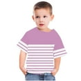thumbnail image 4 of Gamivast Girls Short Sleeve Shirts Summer Basic Tops Clothing Solid Color Casual Loose Fit Crewneck Shirts Kids Cute Tunic Tees Tops Pink 5-6Y Camiseta De Para Niños, 4 of 5