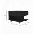 thumbnail image 4 of Modern Black Wengue 1-Drawer 1-Shelf Lift Top Coffee Table with Storage and Dining Function, 4 of 7