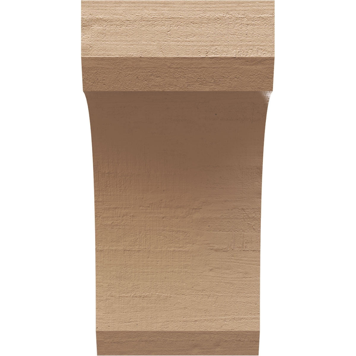 7"W x 7"D x 14"H Wide Legacy Rough Cedar Woodgrain TimberThane Corbel, Primed Tan
