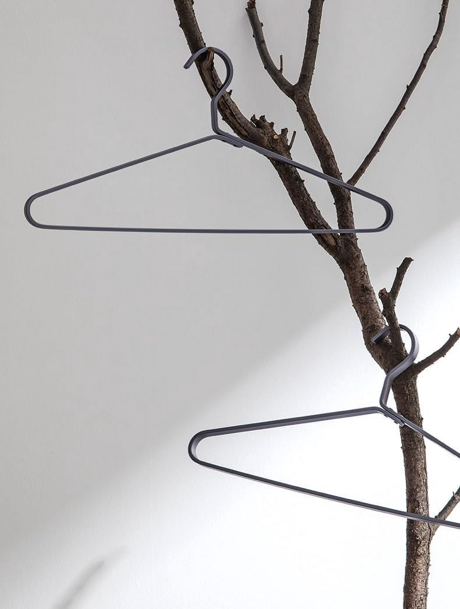 Premium Matte Gold Aluminum Coat Hanger Set of 10, 16.5 Inch Smooth Durable Metal Shirt & Dress Hangers, Clothing Support Hanger