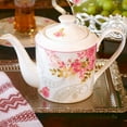 thumbnail image 2 of STP Porcelain J-217513 Teapot, Rose Garden, Bone China Porcelain, Floral Design, Kettle, Kitchen Tea Pot, 1.15-qt. (1.1 L), 2 of 5