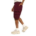 thumbnail image 3 of G-Style USA Men's Relaxed Fit Belted Cargo Shorts - Solid Burgundy - 44, 3 of 6