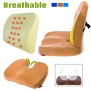 Magnet therapy Seat Cushion and Lumbar Support For Car Office Computer Chair Wheelchair Orthopedic Memory Foam Pillow Tailbone, Coccyx & Sciatica Pain Relief Washable Cover
