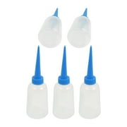 Unique Bargains 5Pcs 100cc Blue Straight Pointy Nozzle Oil Measuring Bottles for Laboratory